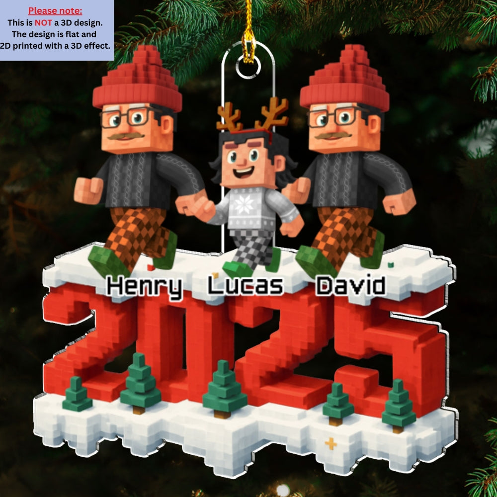 Together In This Year - Personalized Custom 3D Effect Acrylic Ornament