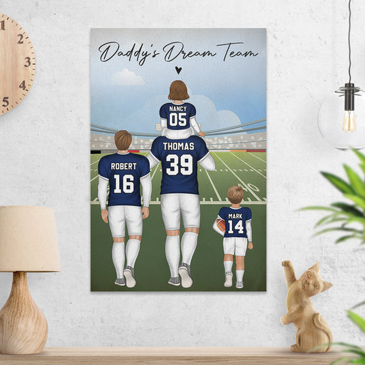 American Football Dad - Personalized Custom Poster