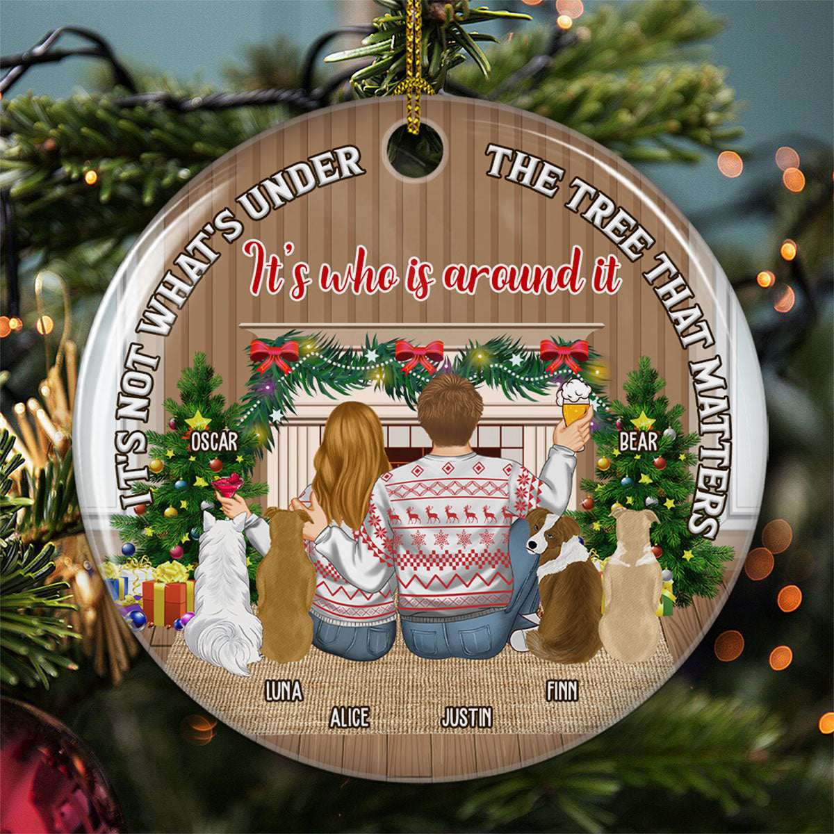 What Is Under The Tree Matter - Personalized Custom Ceramic Ornament