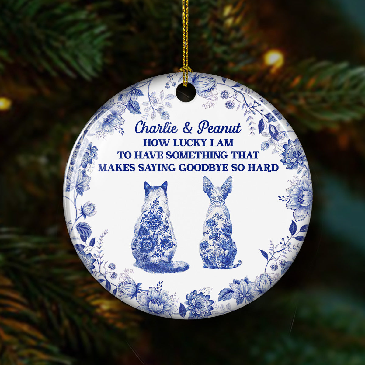 Hard To Say - Personalized Custom Ceramic Ornament