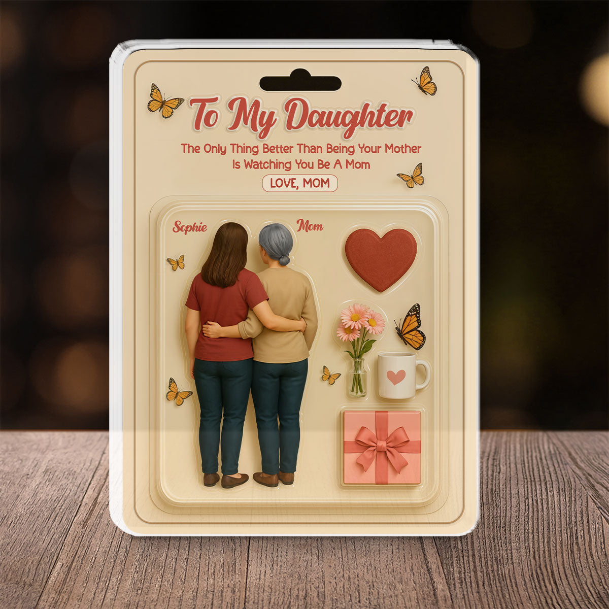 To My Daughter From Mom - Personalized Custom Acrylic Plaque
