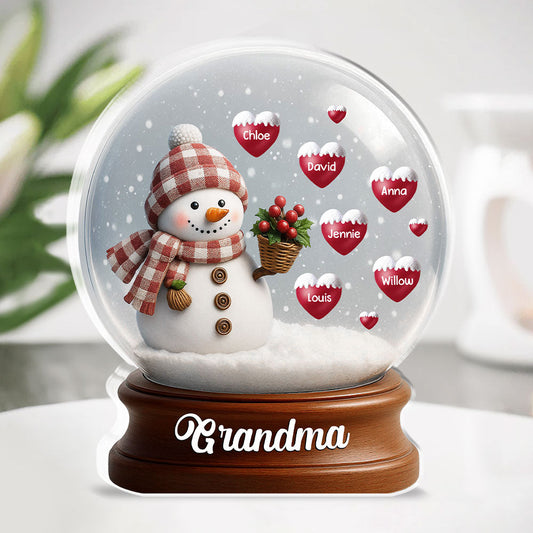 Snowman Hug Of Love - Personalized Custom Acrylic Plaque