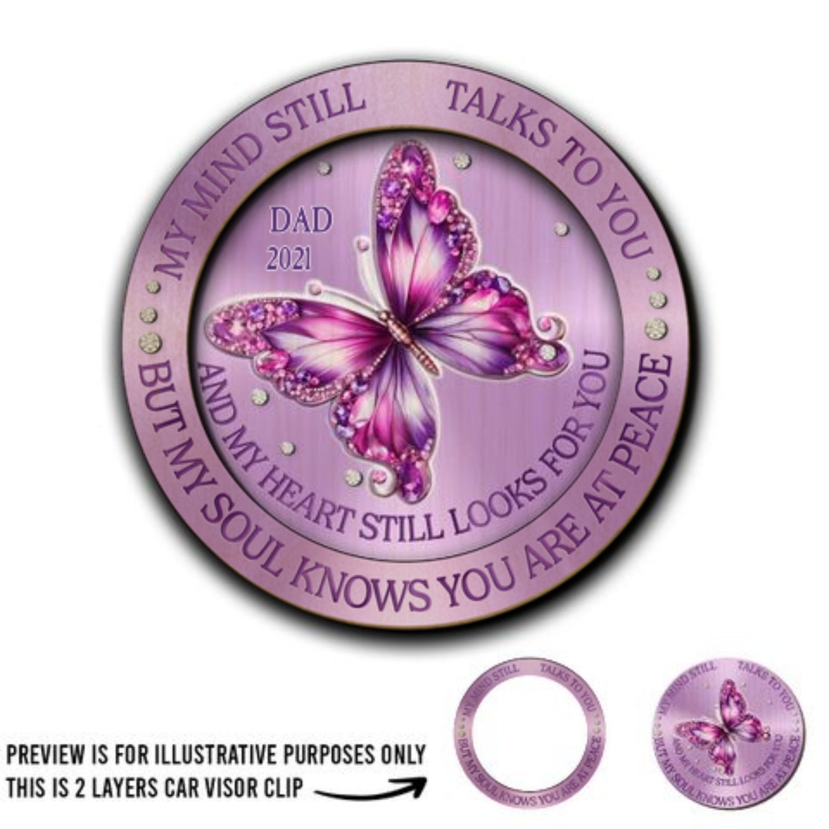 Watching Us From Heaven - Personalized Custom Car Visor Clip