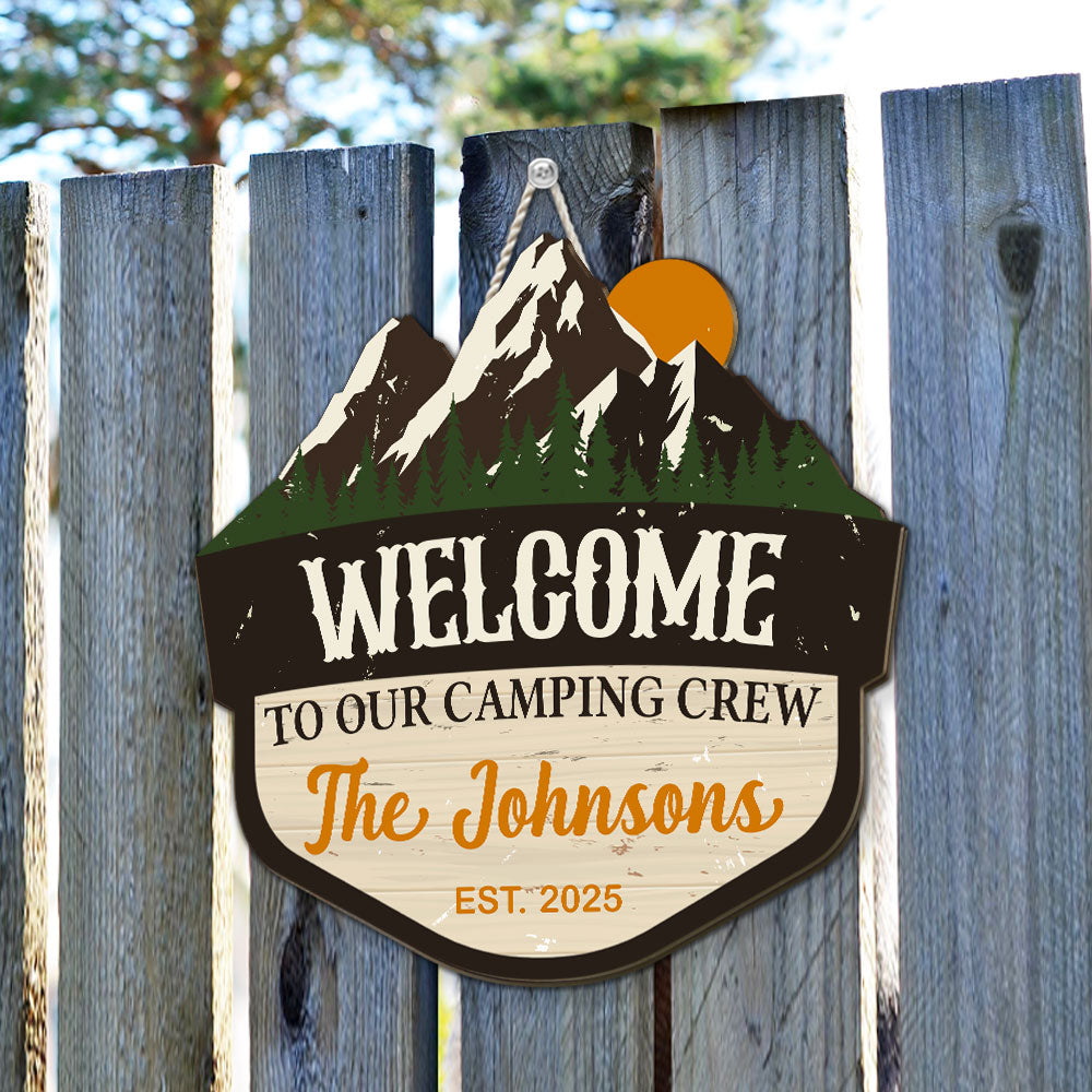 Welcome To Our Adventure - Personalized Custom Wood Sign