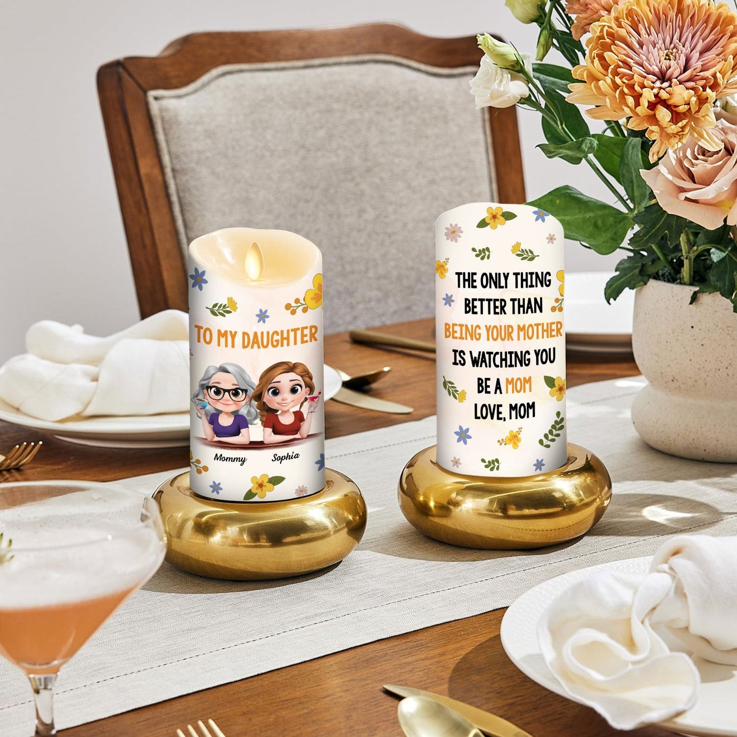 Watching You Version 2 - Personalized Custom LED Candle