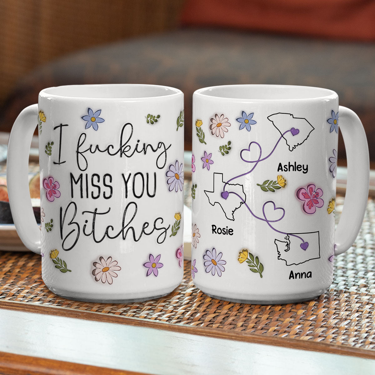 I Miss You Bestie More Friends Version - Personalized Custom 3D Inflated Effect Mug