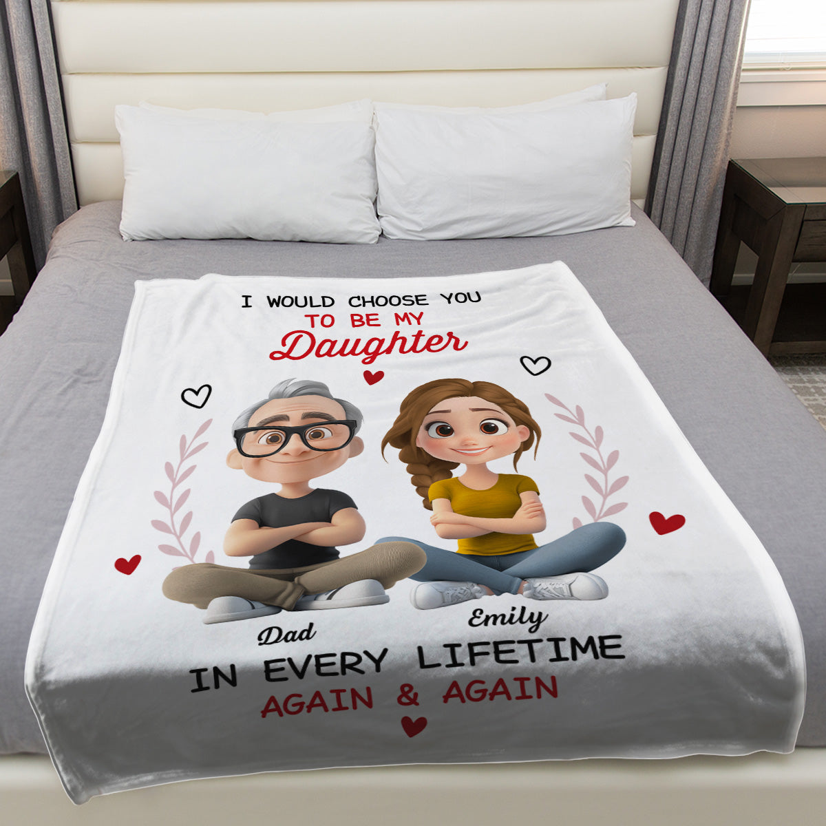 Always Choose You - Personalized Custom Fleece Blanket