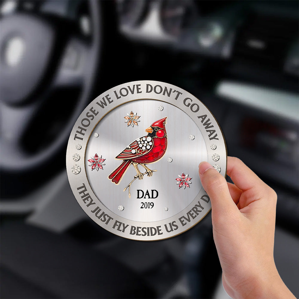 Cardinal Hummingbird Those We Love Beside Us Every Day - Personalized Custom Car Visor Clip