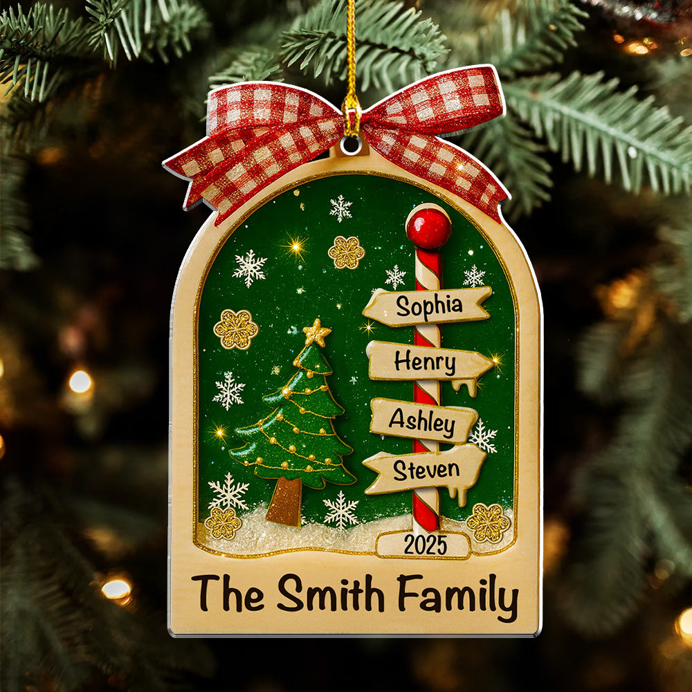 Family Holiday Magic - Personalized Custom Acrylic Ornament
