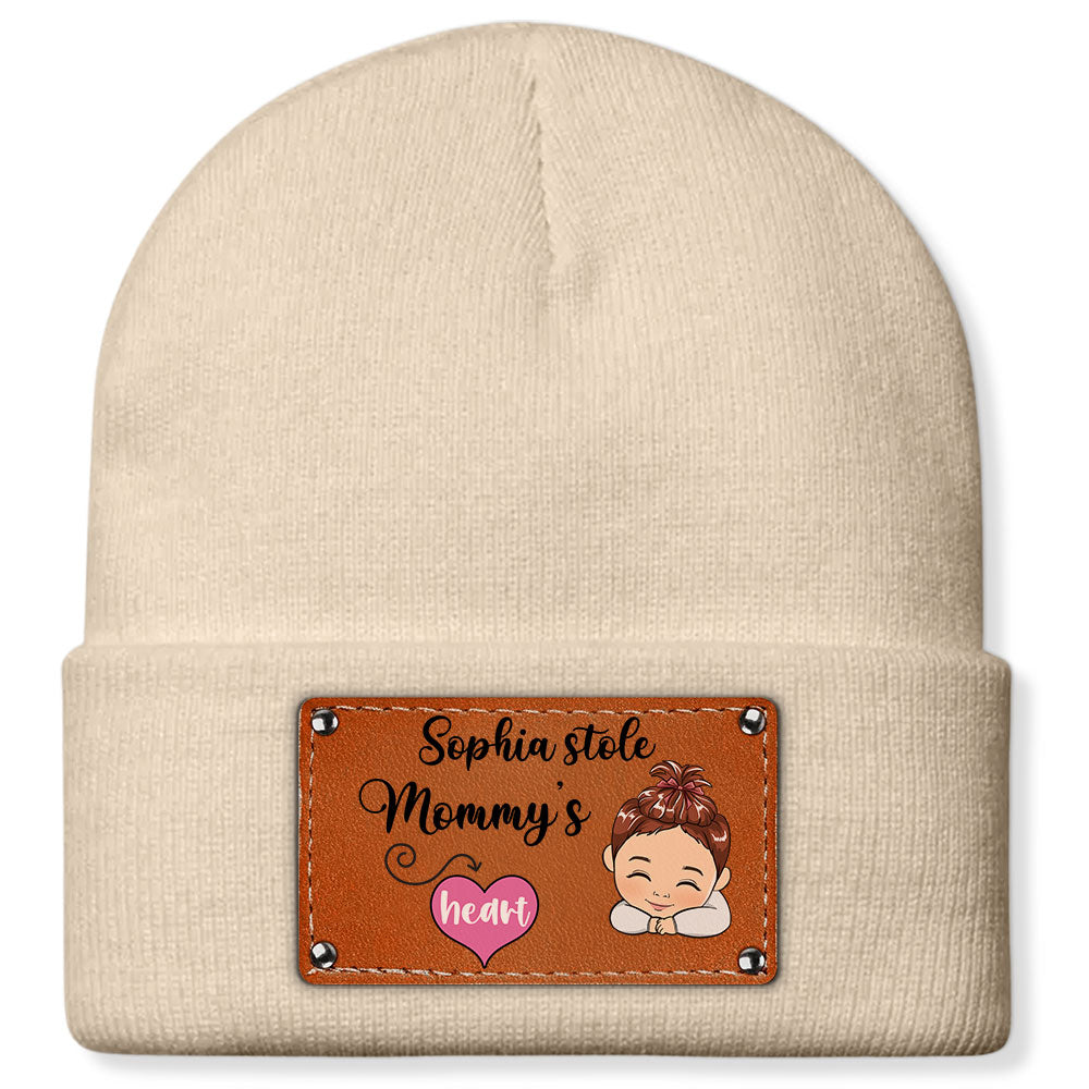 I Stole The Heart Of Mommy - Personalized Custom Beanie