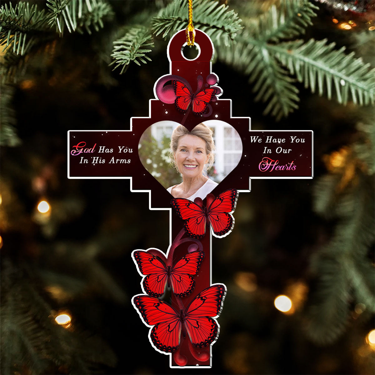 God has you - Personalized Custom Photo Acrylic Ornament