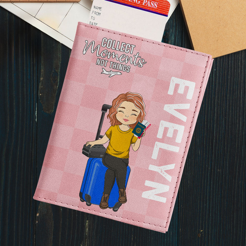 Collect Moments Not Things - Personalized Custom Passport Cover
