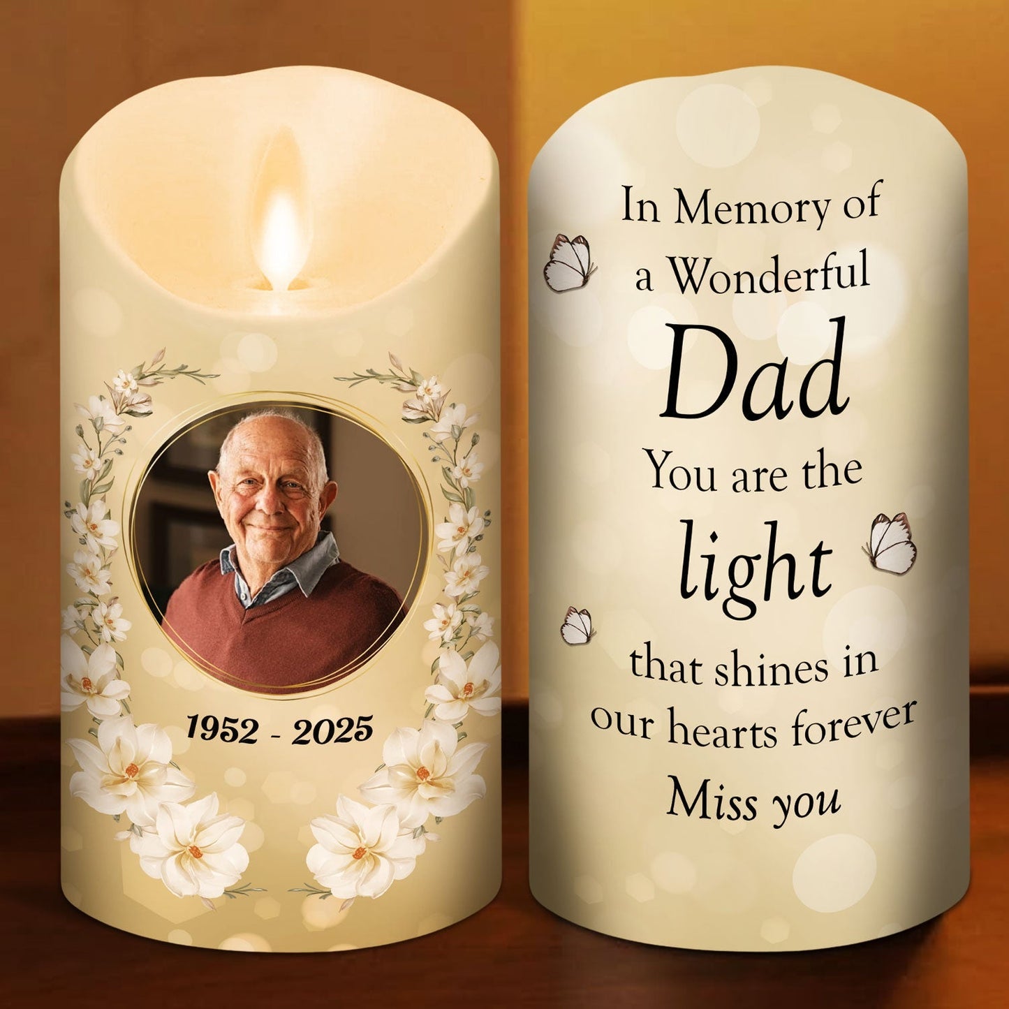 In Memory Of A Wonderful - Personalized Custom LED Candle