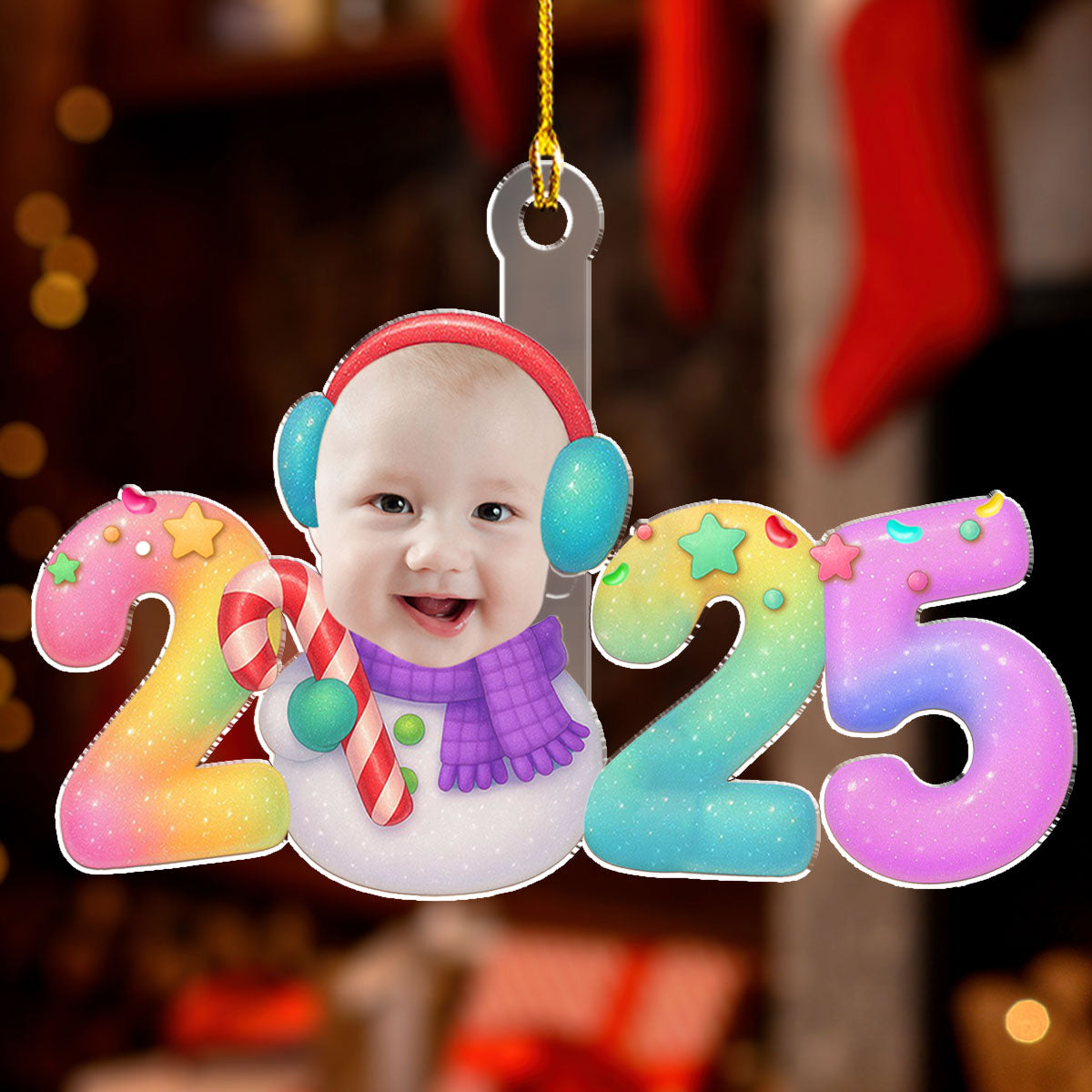 Playful Snowman - Personalized Custom Acrylic Ornament