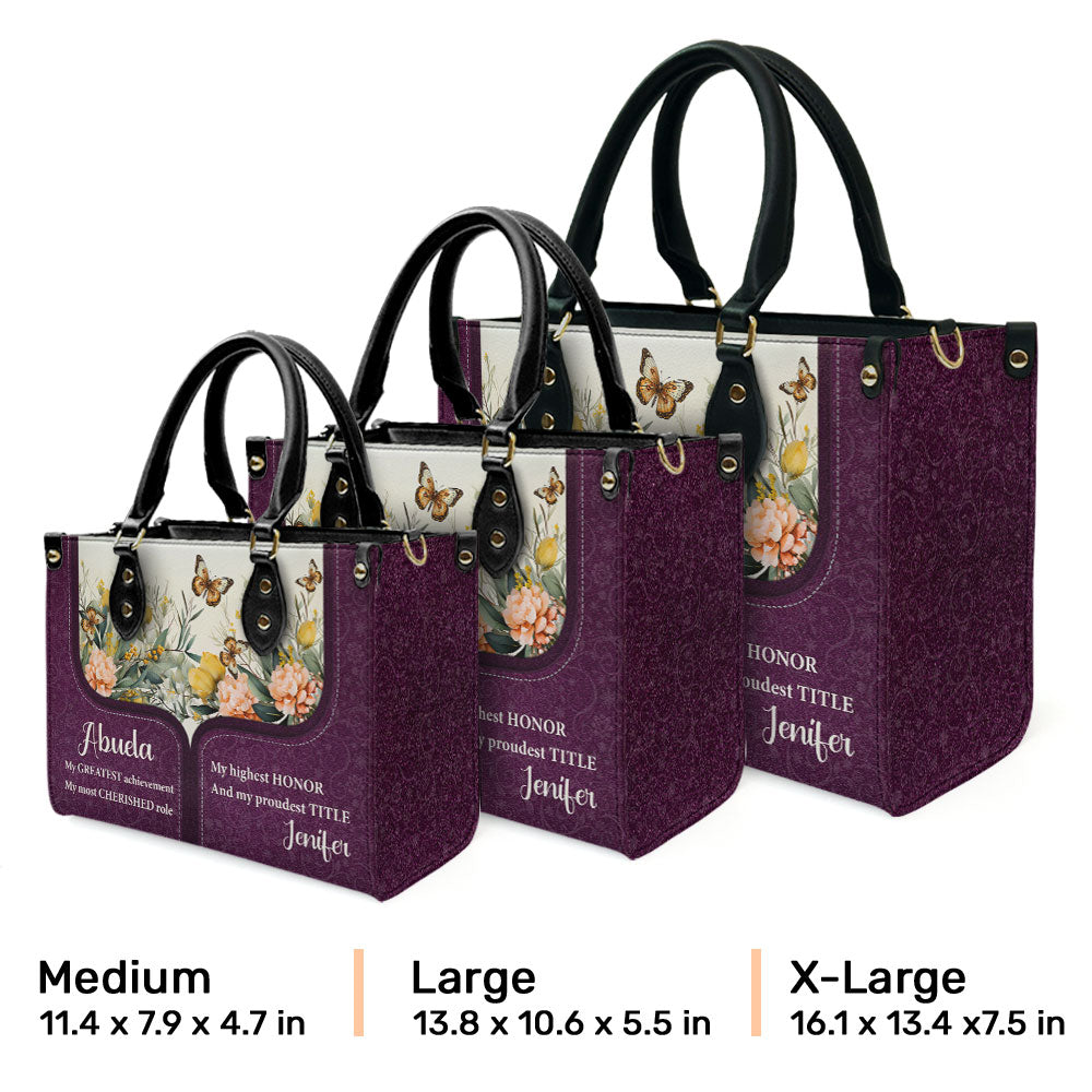 My Highest Honor - Personalized Custom Leather Bag