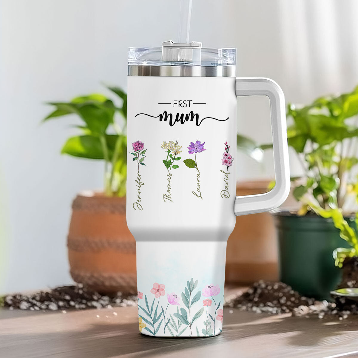 First Mom Now Grandma - Personalized Custom 40 Oz Tumbler