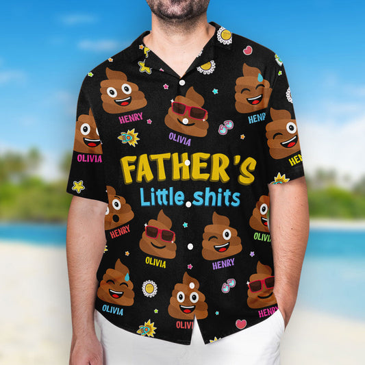 Dad Grandpa Little Cute - Personalized Custom Hawaiian Shirt