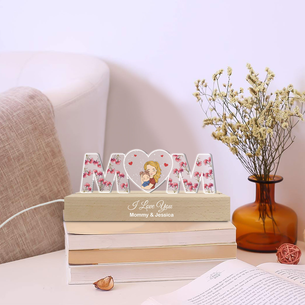 Love You Always - Personalized Custom Acrylic Letters 3D LED Night Light