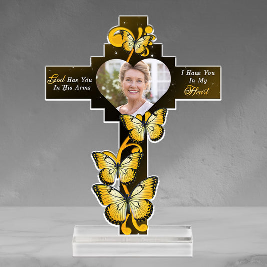 In My Heart Forever -  Personalized Custom Acrylic Plaque With Base