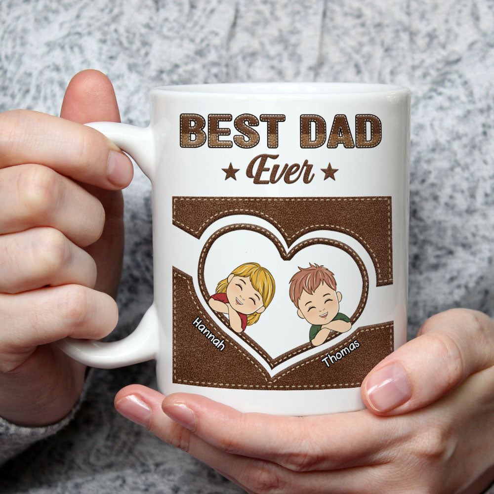 In Daddy Heart - Personalized Custom Coffee Mug