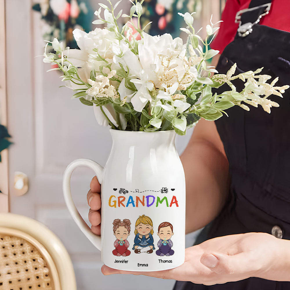 Nana Papa Mommy Daddy - Personalized Custom Home Decor Flower Vase