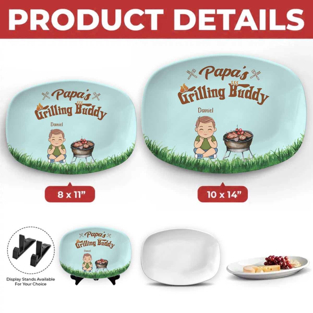 Daddy Grill Master  - Personalized Custom Platter