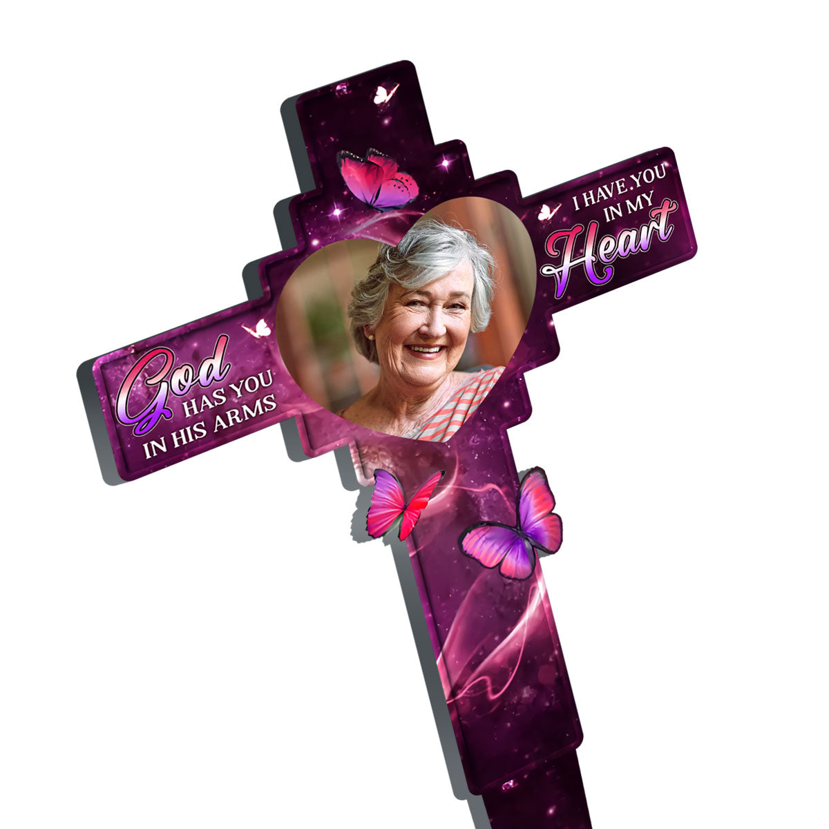 In Our Hearts Always  - Personalized Custom Acrylic Garden Stake