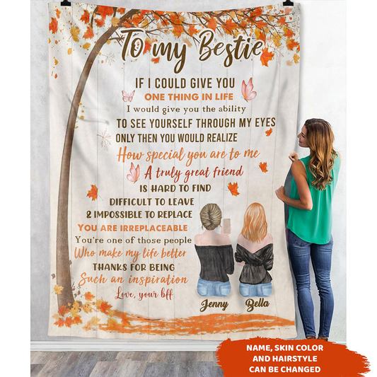 A Truly Great Friend - Personalized Custom Fleece Blanket