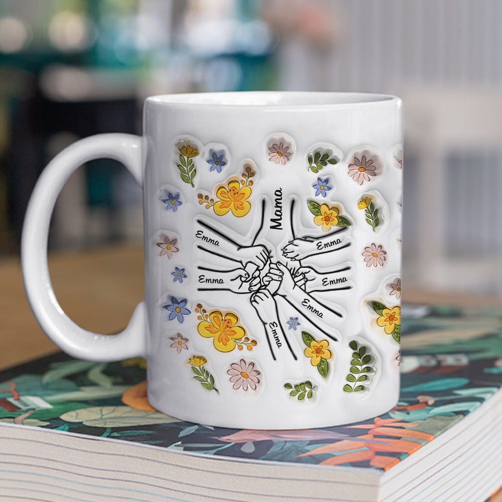 Hand In Hand Version 2 - Personalized Custom 3D Inflated Effect Mug