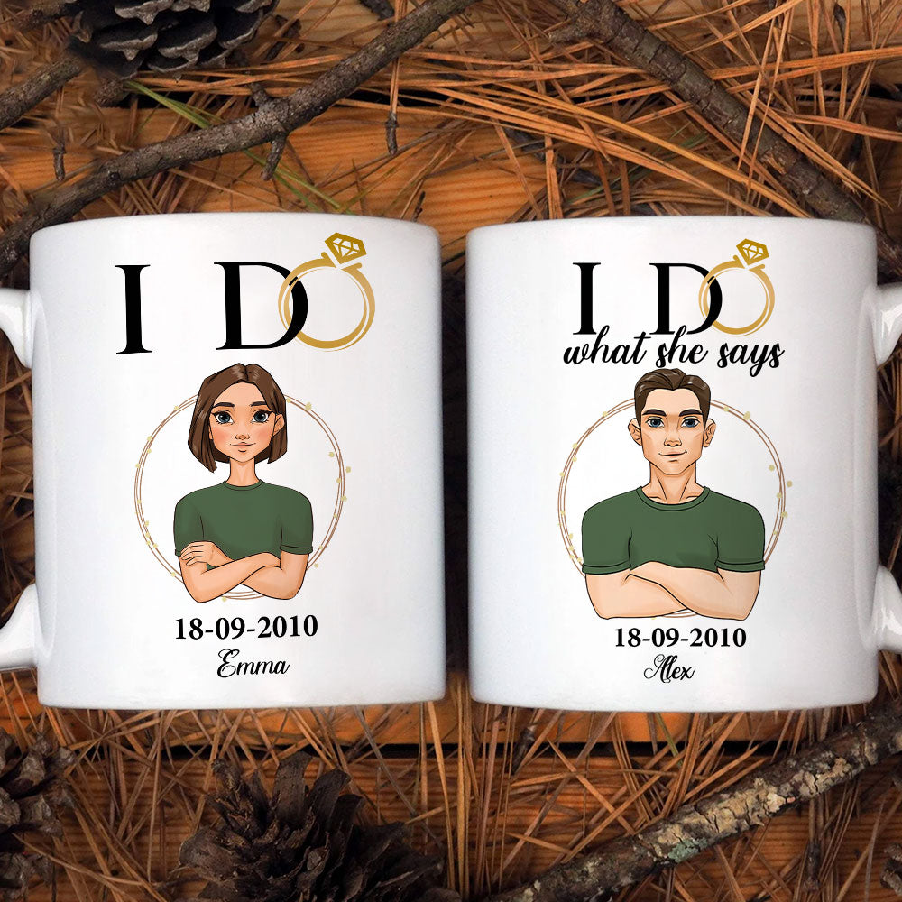 I Do - Personalized Custom Coffee Mug
