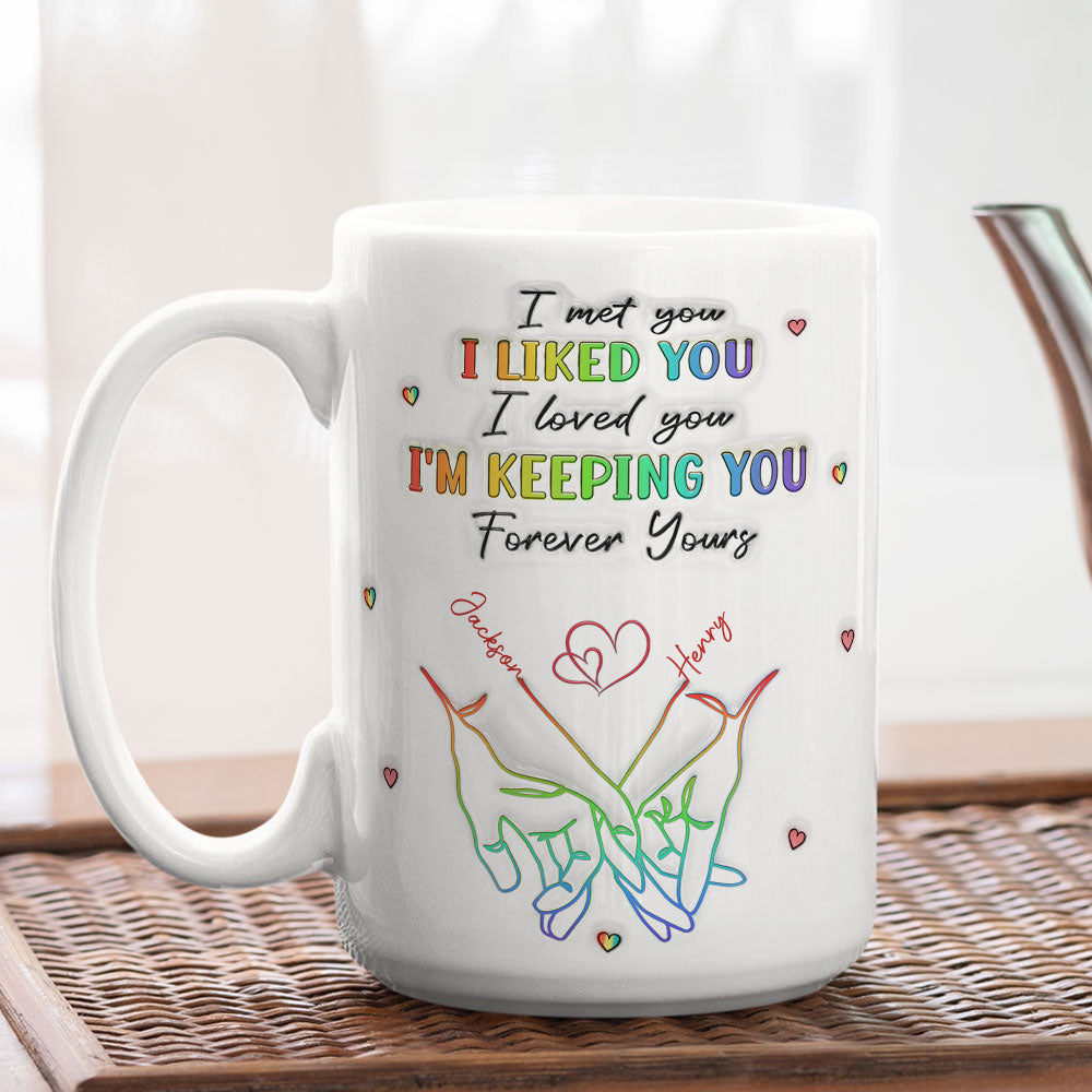 Love Knows No Gender - Personalized Custom 3D Inflated Effect Mug - Gift For Husband Wife, Anniversary, LGBTQ+