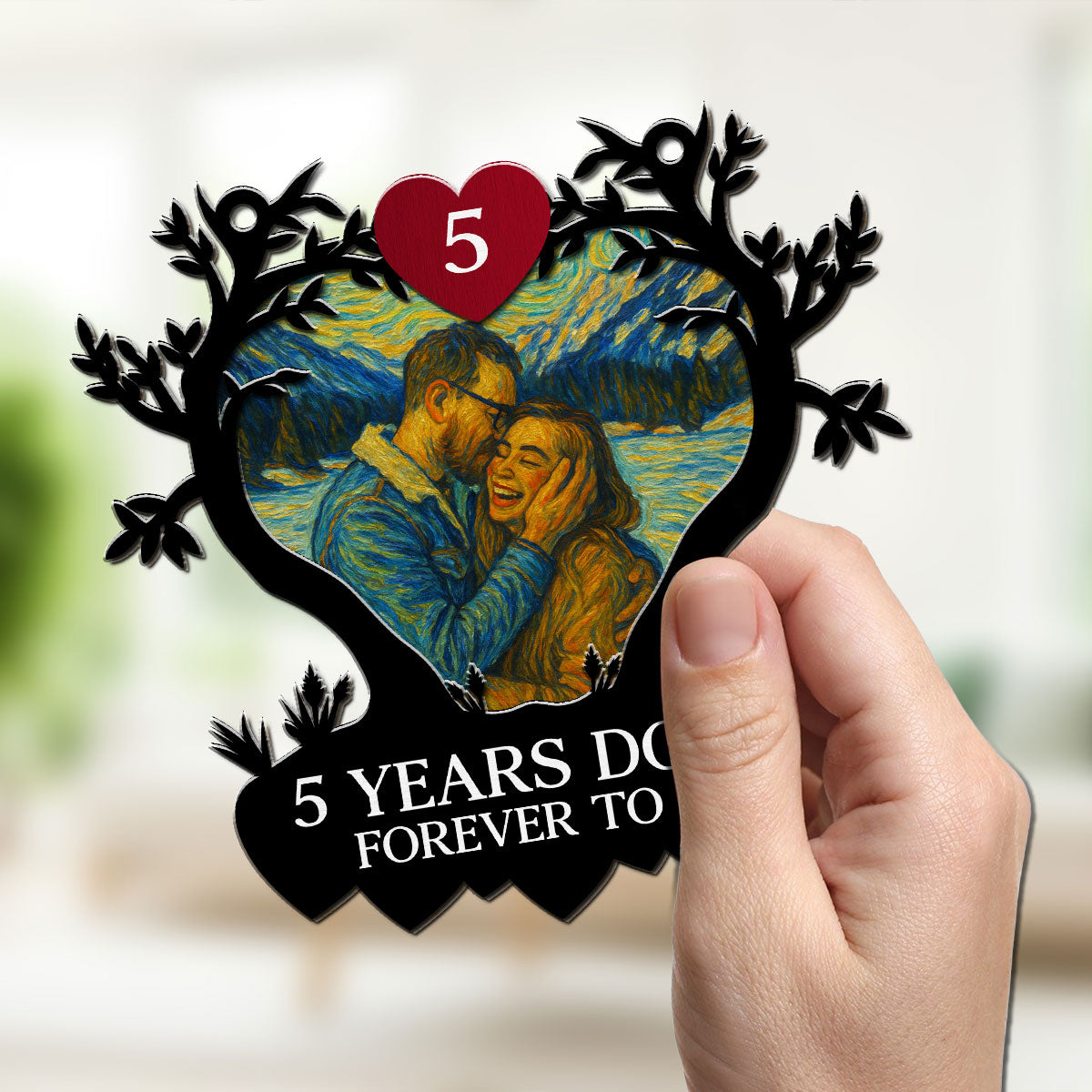 Many Years Down Endless Love  -  Personalized Custom Suncatcher