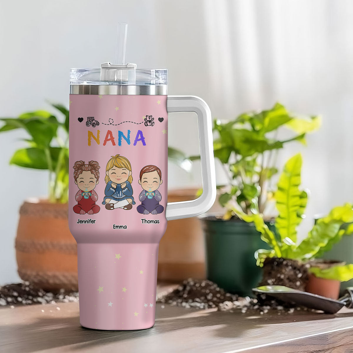 Nana Papa Mommy Daddy - Personalized Custom 40 Oz Tumbler