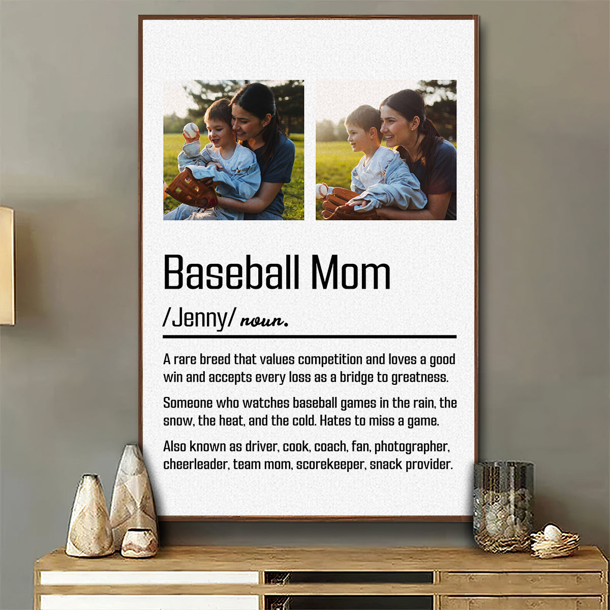Baseball Moms Never Miss Games - Personalized Custom Poster