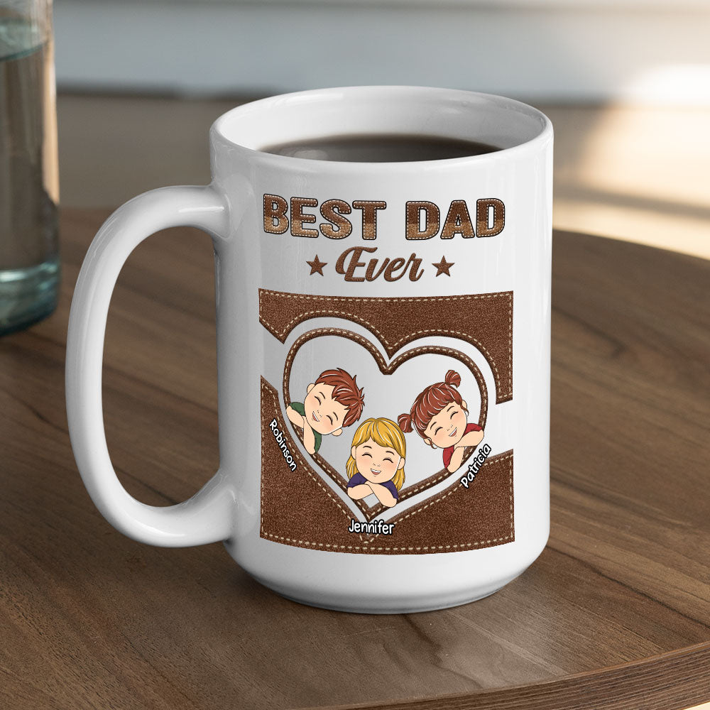In Daddy Heart - Personalized Custom Coffee Mug