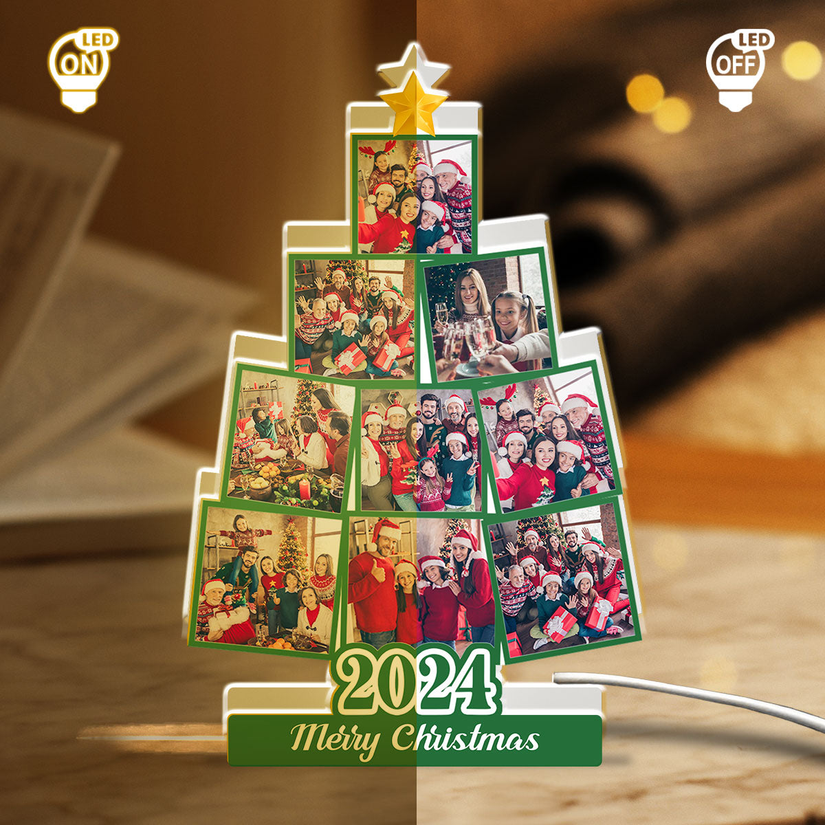 Custom Photo Christmas Tree - Personalized Custom Light Box