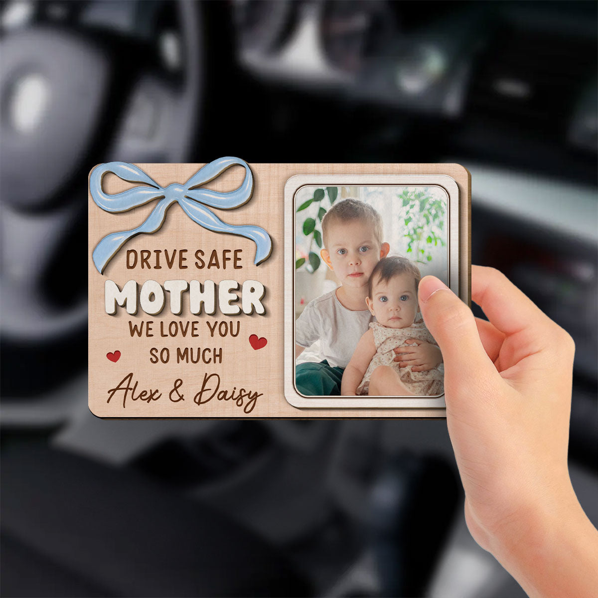 Our Love In A Frame - Personalized Custom Car Visor Clip