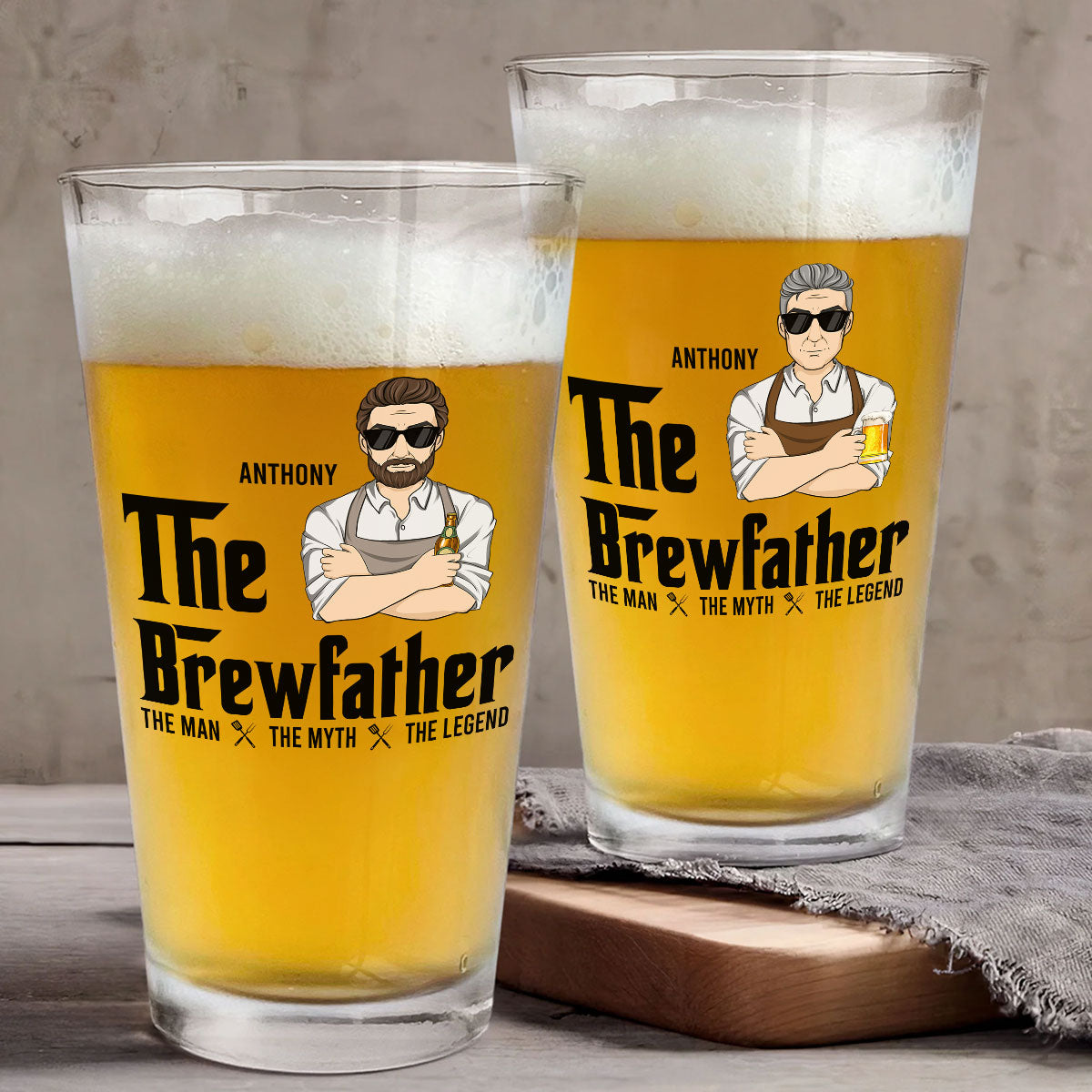 The Brewfather - Personalized Custom Beer Glass