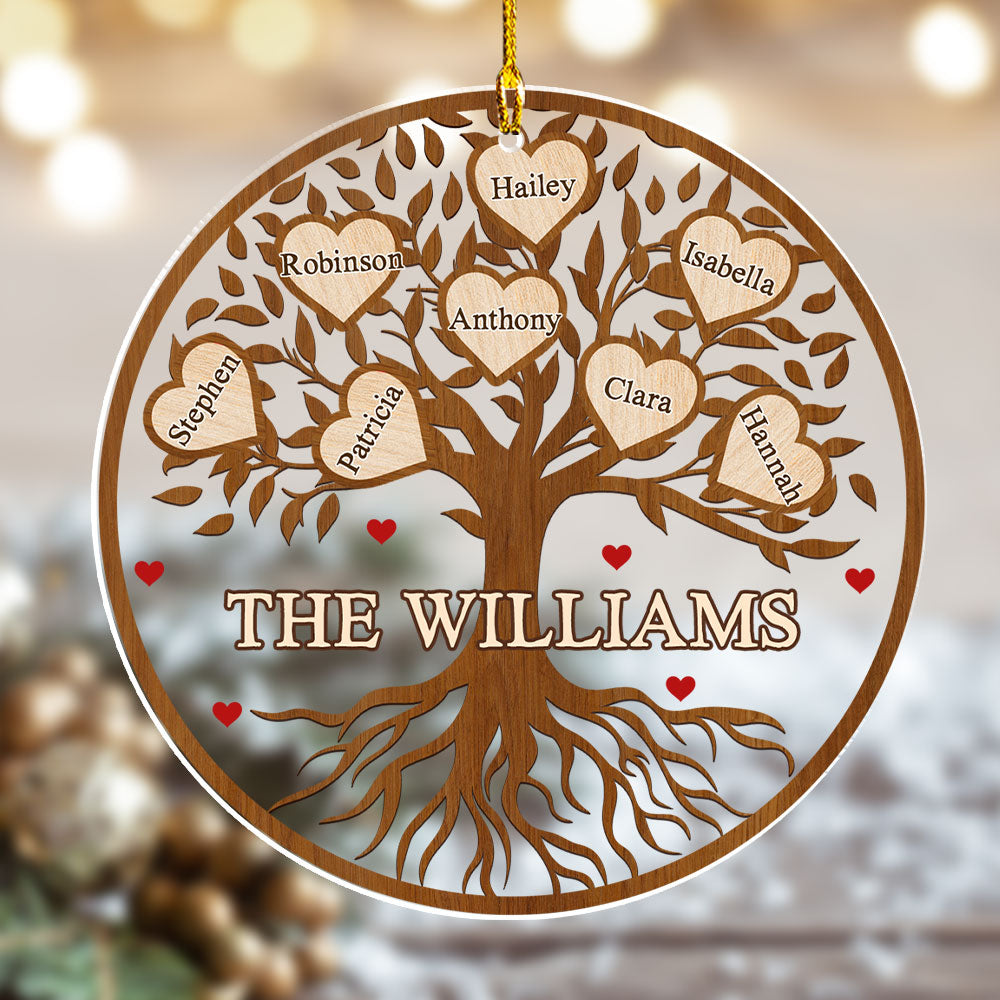 Family Love Tree - Personalized Custom Acrylic Ornament