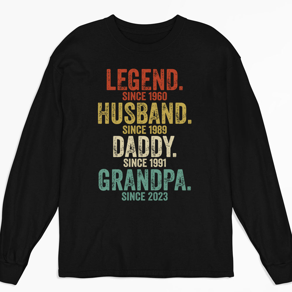 Legend Husband Dad Papa - Family Personalized Custom Unisex T-shirt, Hoodie, Sweatshirt