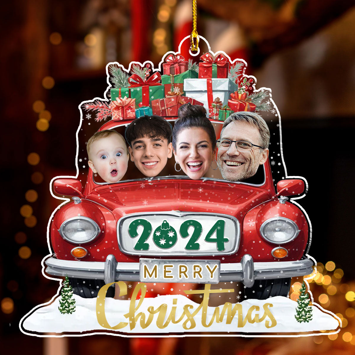 Enjoying Christmas - Personalized Custom Acrylic Ornament