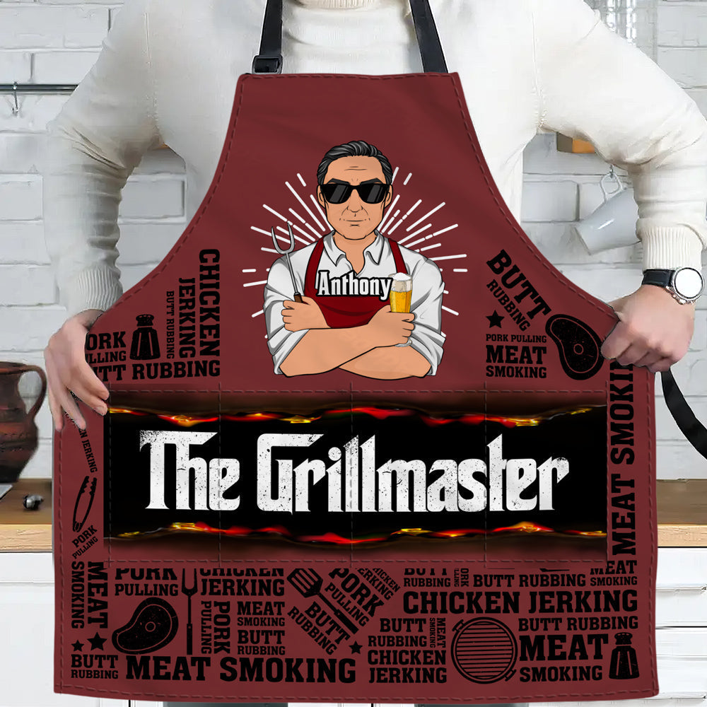 Meat Smoking Grillfather - Personalized Custom Apron