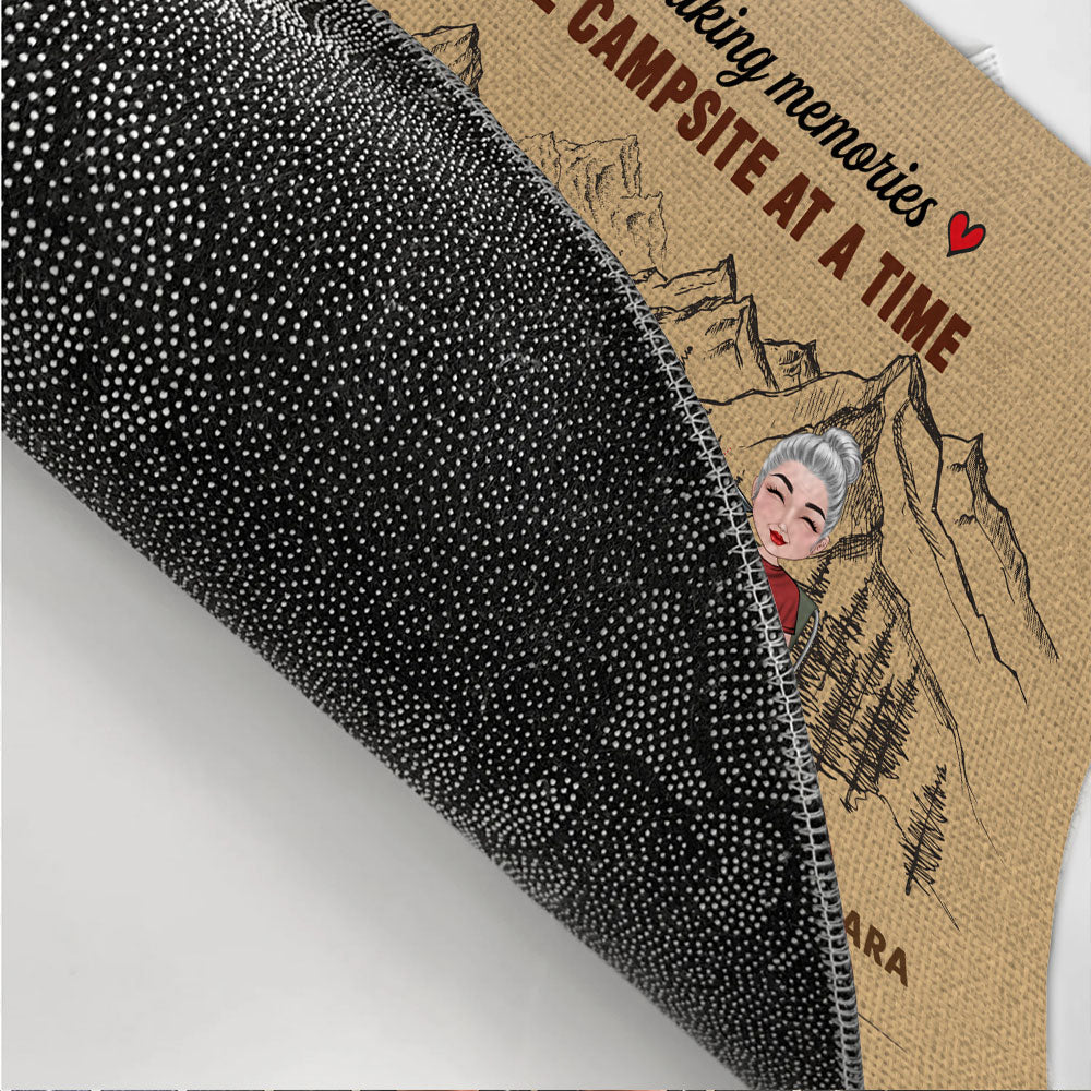 One Campsite At A Time  - Personalized Custom Doormat