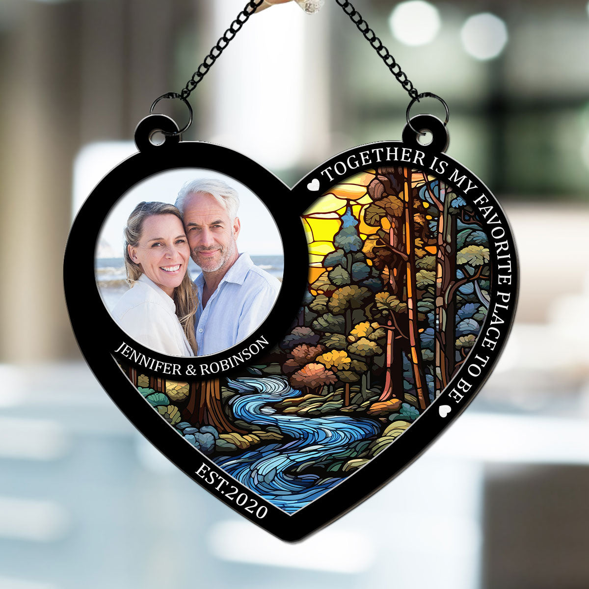 Together We Found Love - Personalized Custom Suncatcher
