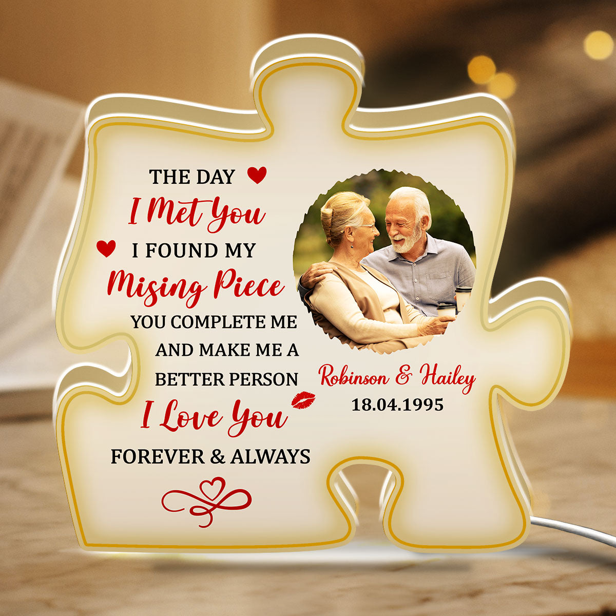 Missing Piece - Personalized Custom Light Box