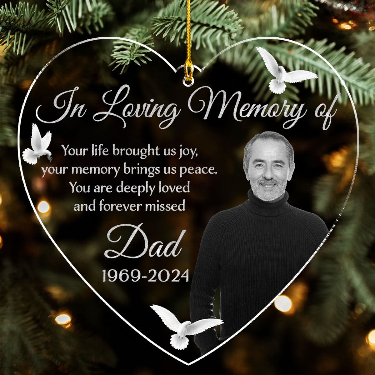 Forever Loved, Always Missed - Personalized Custom Acrylic Ornament