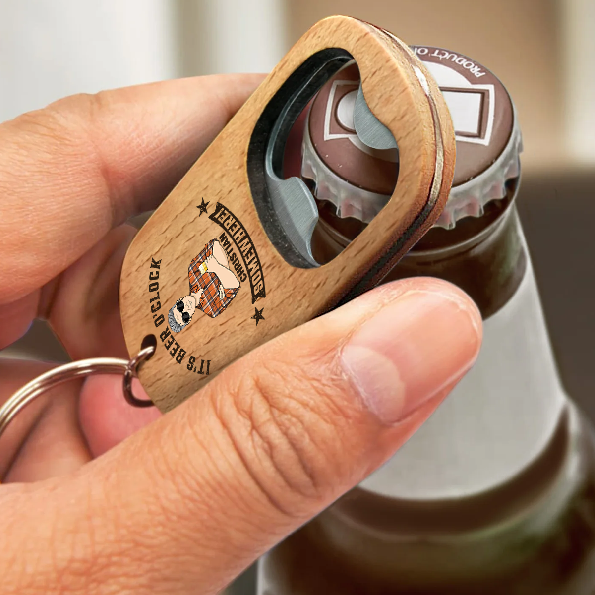 Dads Survival - Personalized Custom Bottle Opener Keychain