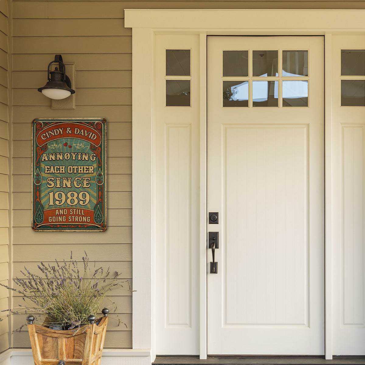 Love You Then - Personalized Custom Metal Sign