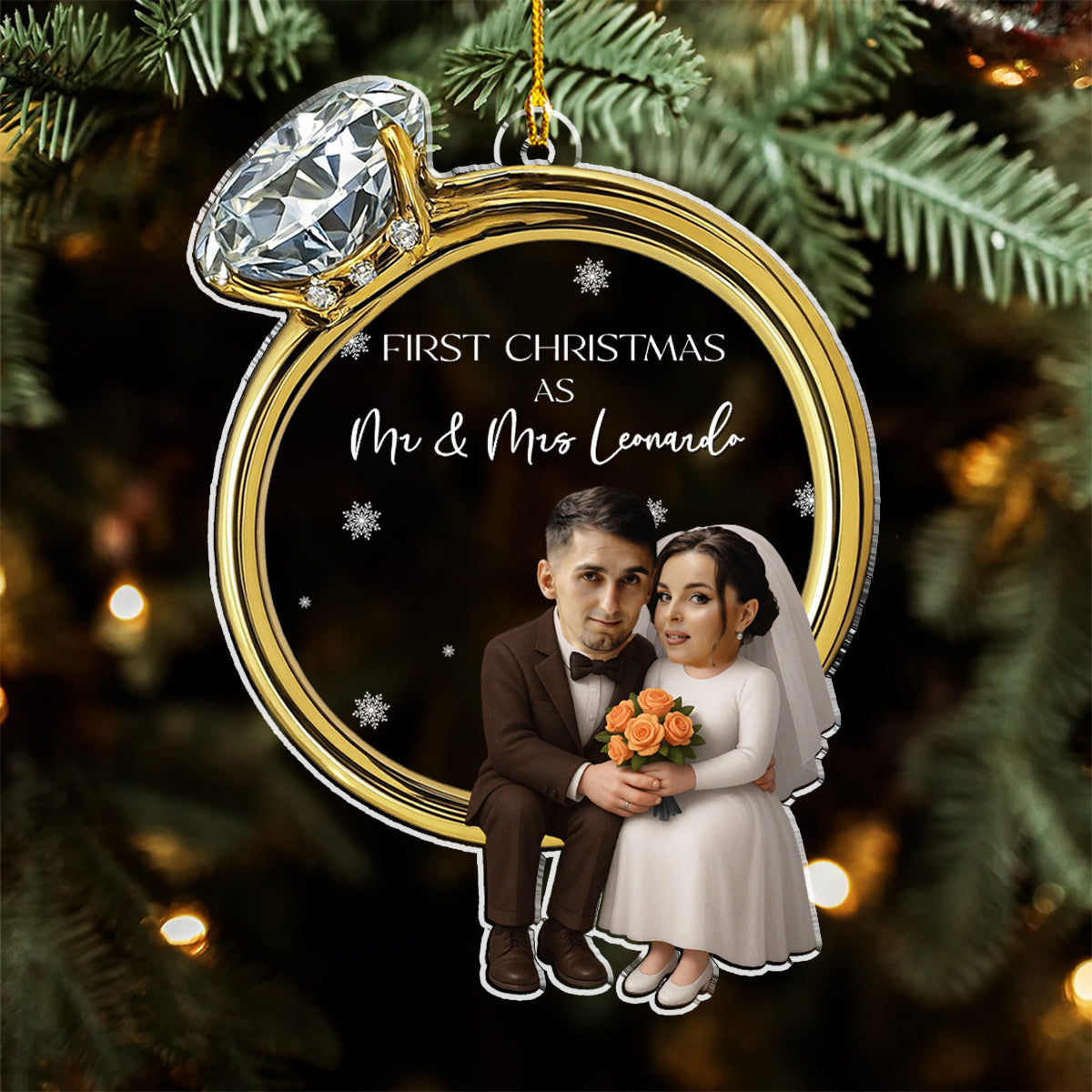 His And Hers Wedding - Personalized Custom Acrylic Ornament