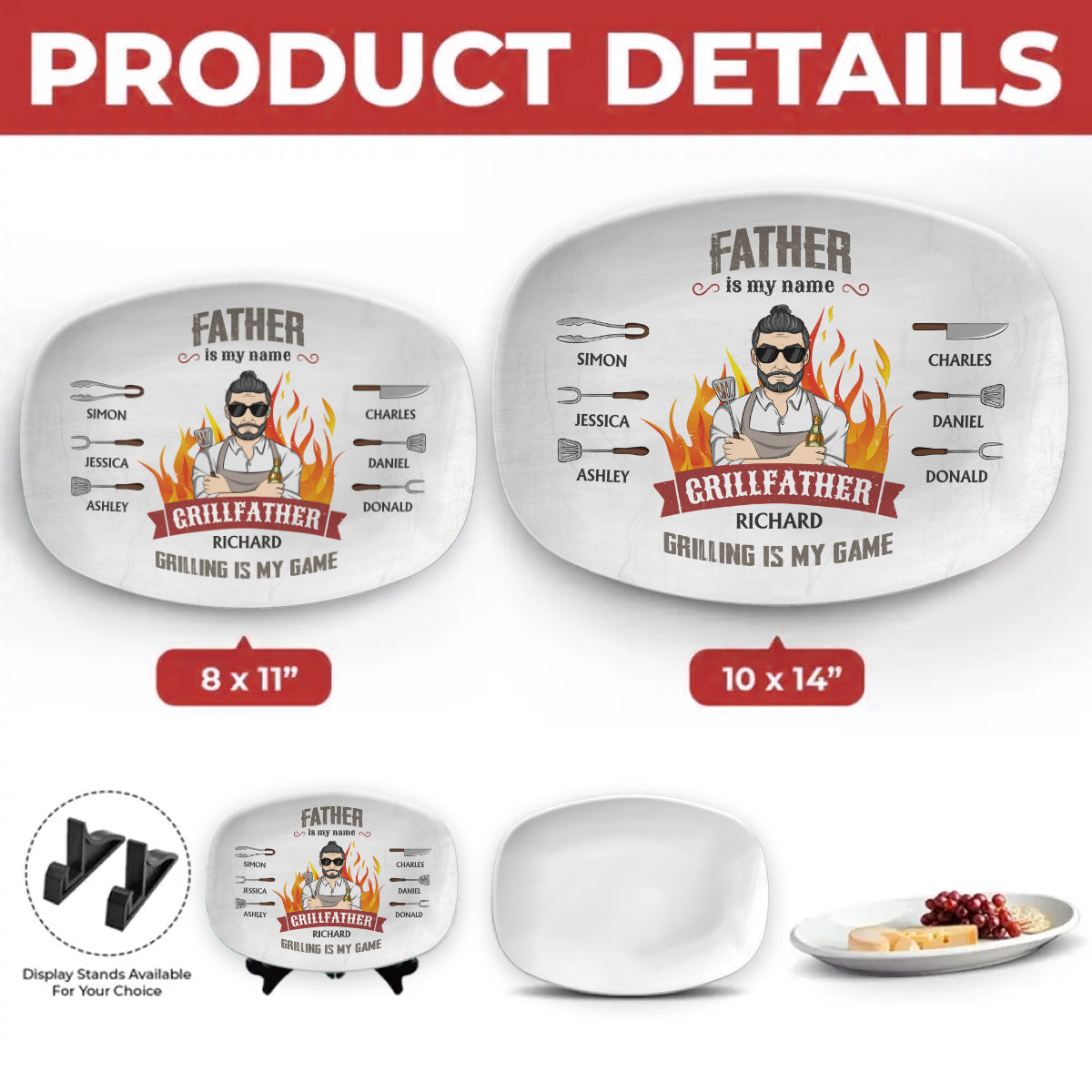 Grilling Is My Game  - Personalized Custom Platter